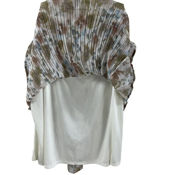 Gilli NWT Womens 1X Abstract Pleated Elastic Waist Midi Skirt Lined Flowy Artsy - Picture 3 of 9